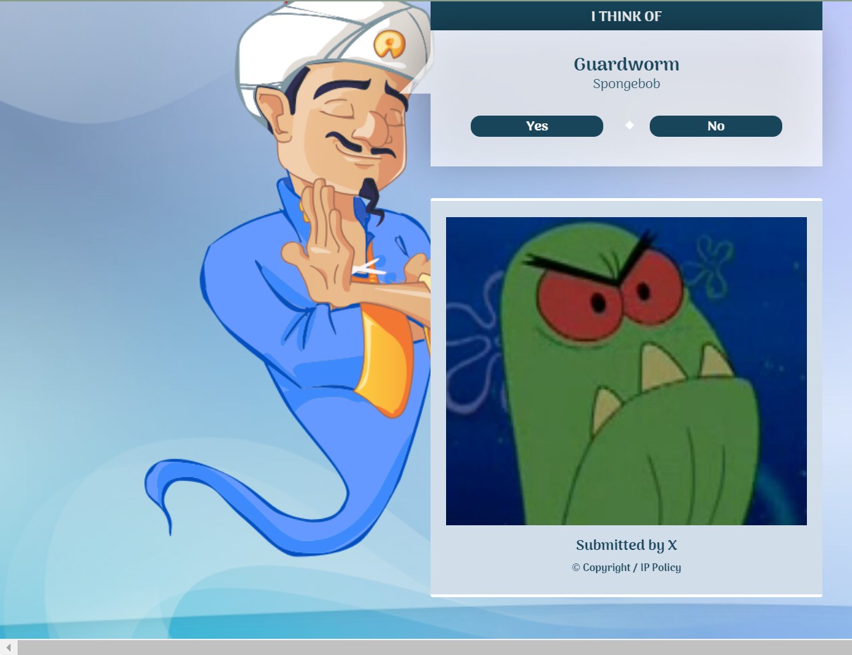 Akinator em Jogos na Internet