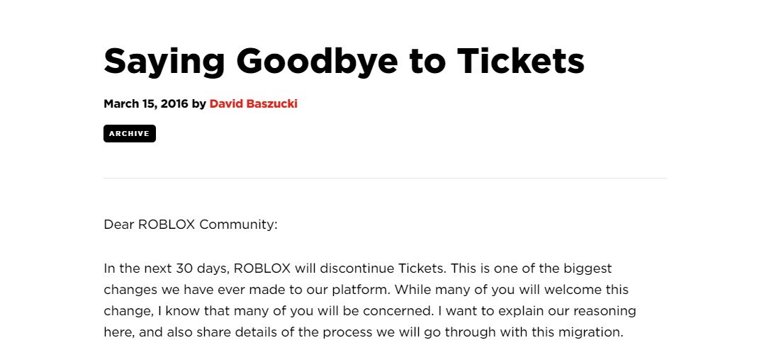 The Changes Of Roblox Roblox - 100 tix roblox