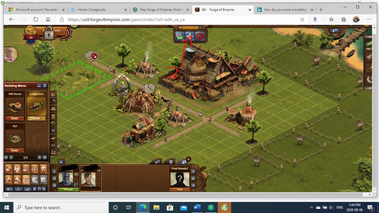 forge of empires can you store great buildings