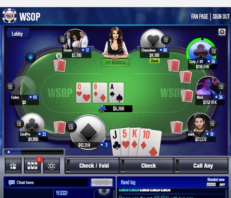 Play and Win on World Series of Póker WSO Poker