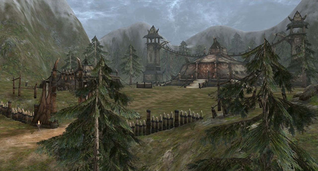 Hunter village. Hunter Village Lineage 2. Lineage 2 пейзажи. Линейдж 2 пейзажи. Линейдж деревня охотников.